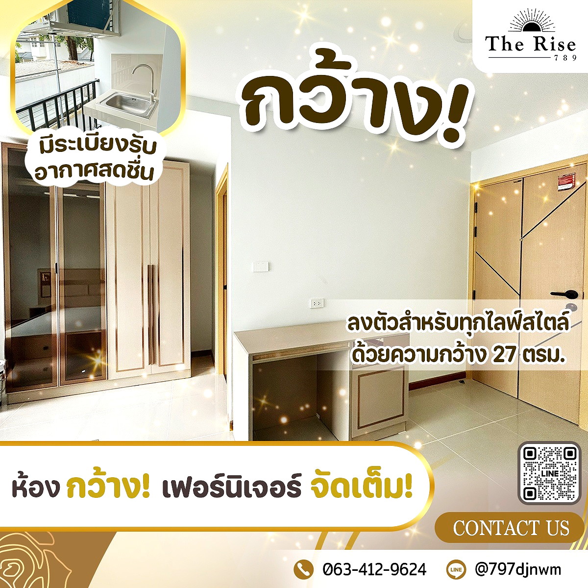 รูปภาพ The Rise 789 | อพาร์ทเม้นท์ หอพัก ที่พัก ห้องพัก - รูปที่ 12/24