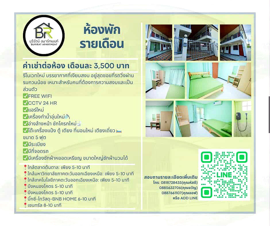 รูปภาพ บุรีรัตน์อพาร์ทเมนท์ | อพาร์ทเม้นท์ หอพัก ที่พัก ห้องพัก - รูปที่ 28/28