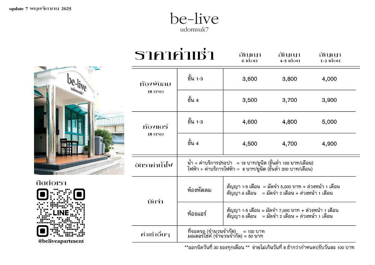 Pictures of Be-live Udomsok7 (Apartment near BTS Udomsuk, walk 10 minutes, next to 7-11 and laundry) 13/21