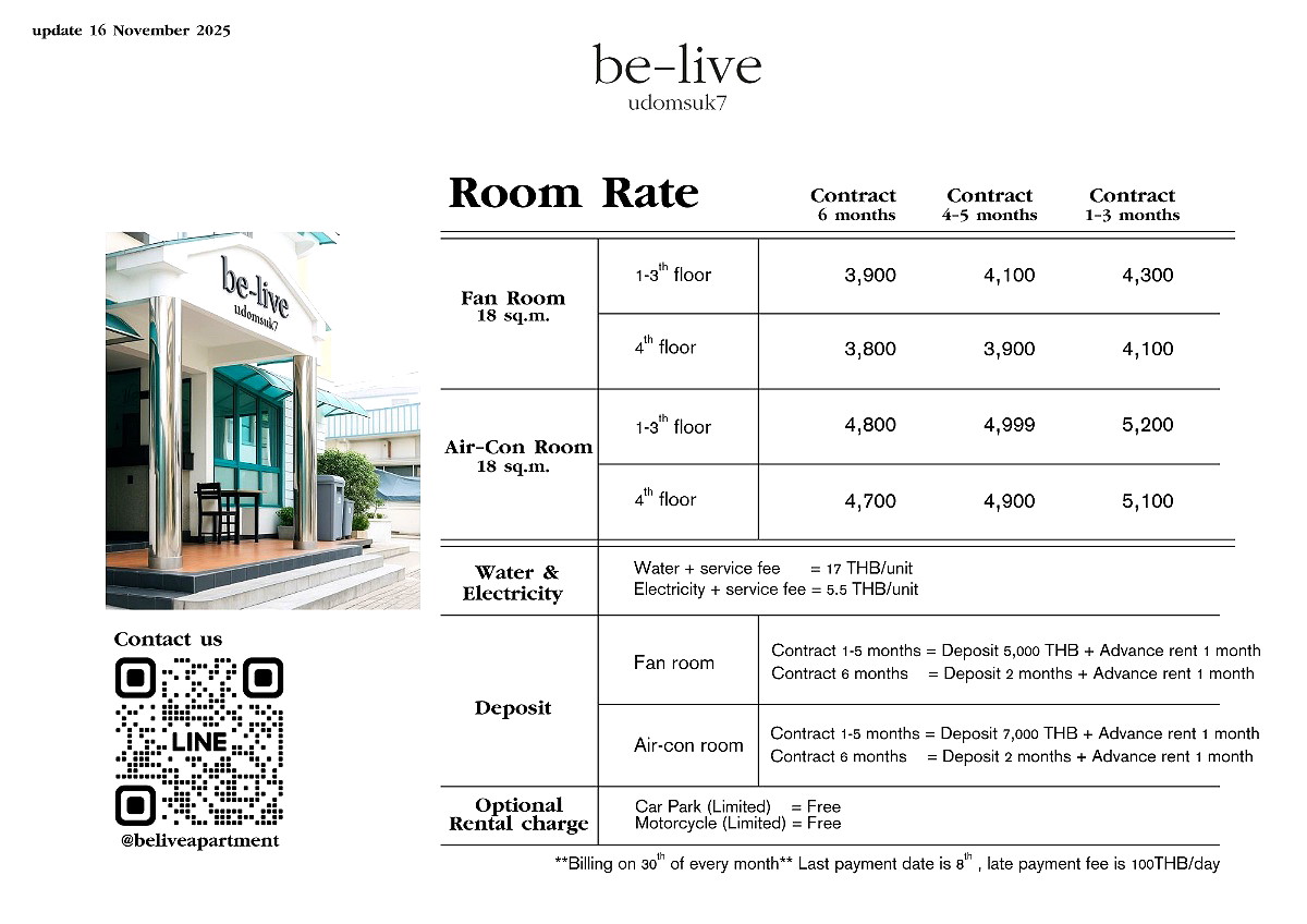 Pictures of Be-live Udomsok7 (Apartment near BTS Udomsuk, walk 10 minutes, next to 7-11 and laundry) 3/31