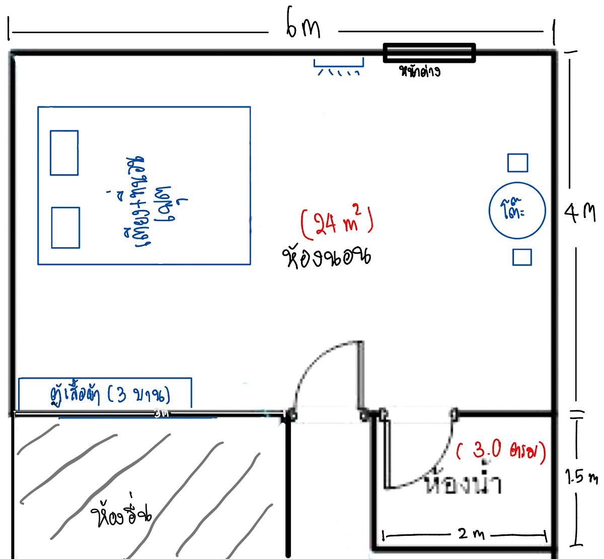 Pictures of Available 1 Jan 2026 Room for monthly rent (Songprapha14) opposite to Happy avenue Donmuang 7/10