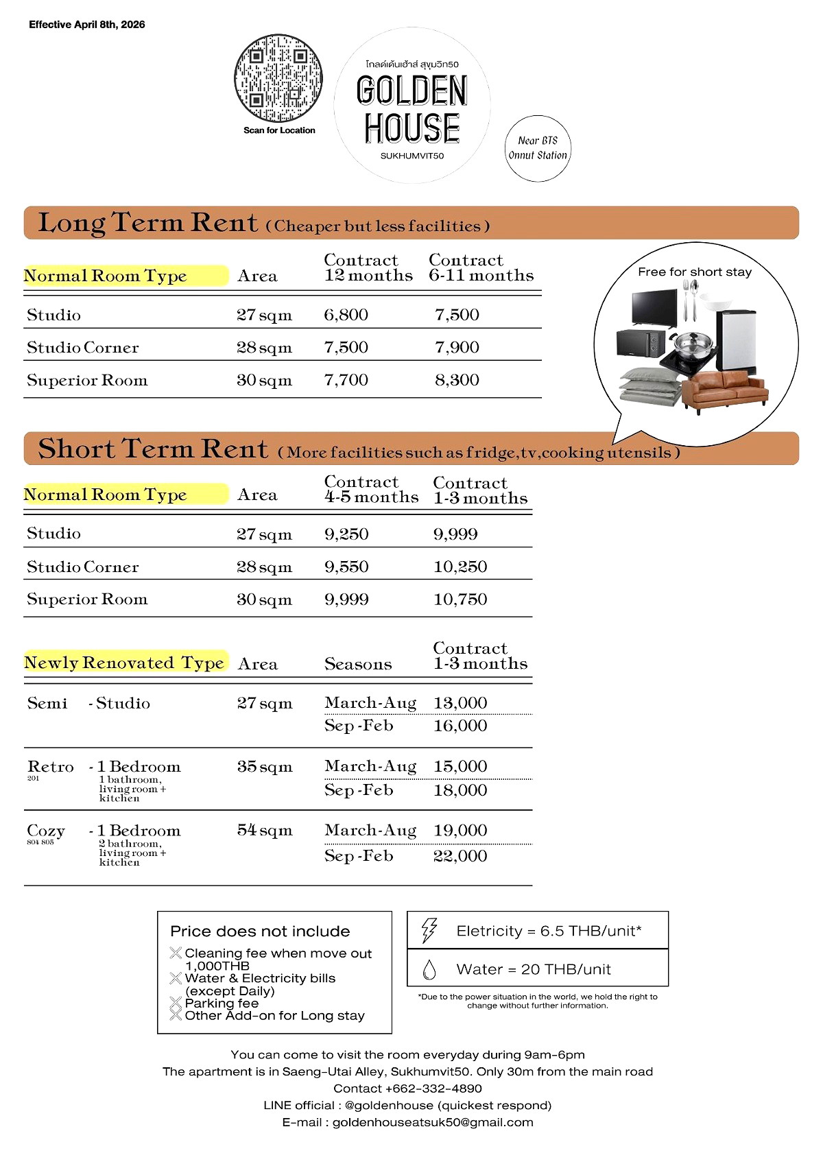 Pictures of Golden House @ Onnut Station (Walk 9 minutes from BTS Onnut) 3/51