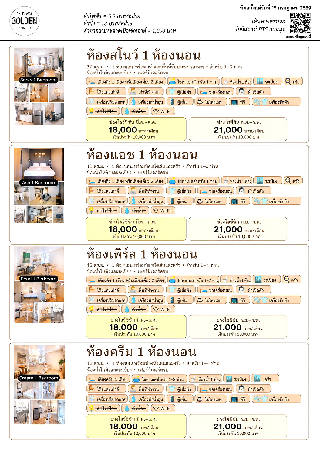 รูปภาพ Golden Onnut โกลเด้น อ่อนนุช | อพาร์ทเม้นท์ หอพัก ที่พัก ห้องพัก - รูปที่ 48/59