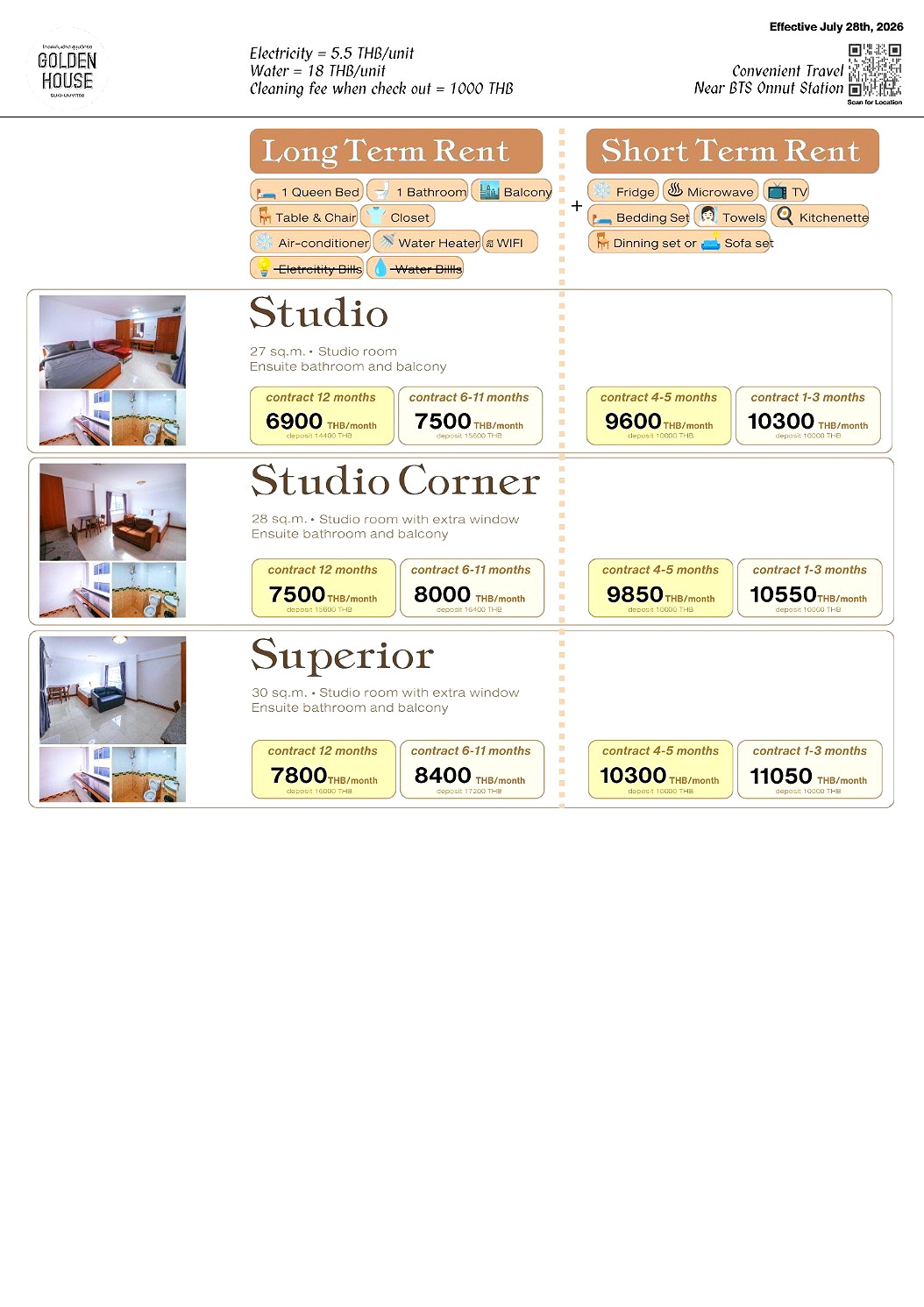 Pictures of Golden House @ Onnut Station (Walk 9 minutes from BTS Onnut) 5/61